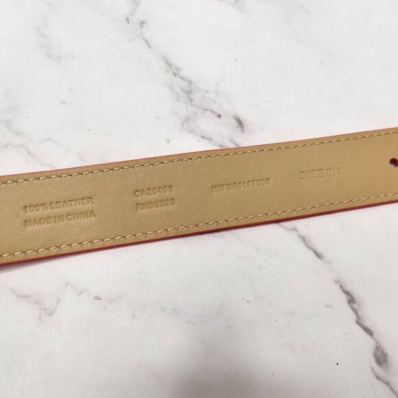 NWT Ted Baker Bright Pink Waist Belt Geniune Leather Gold Colored Hardwear XS main image 8